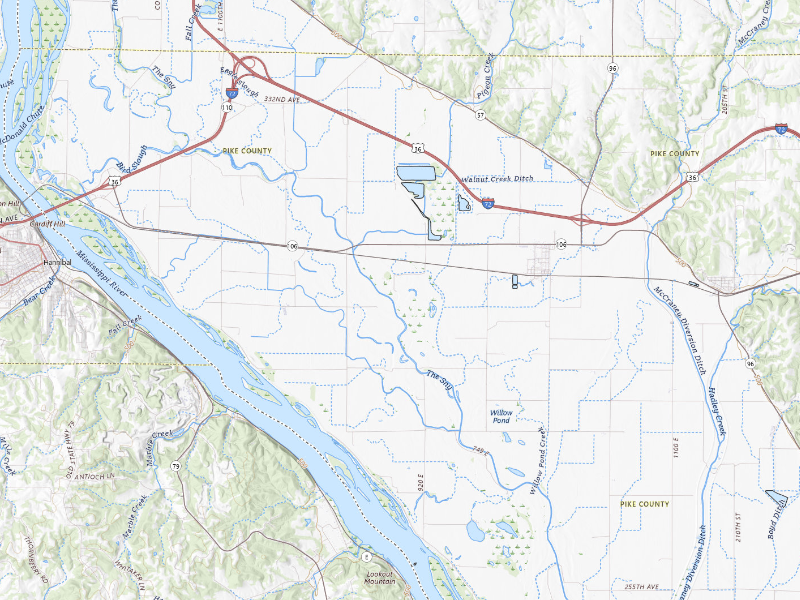 Radar-estimated hail-size map of the storm over Hull, IL on Apr 26, 2026