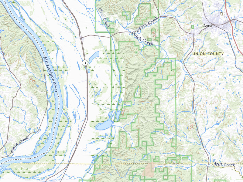 Radar-estimated hail-size map of the storm over Jonesboro, IL on Jul 4, 2026