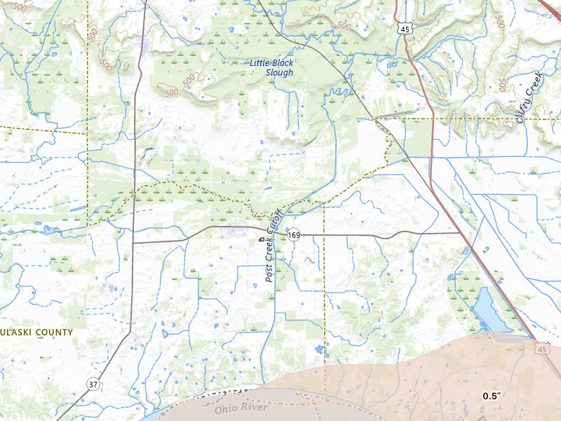 Radar-estimated hail-size map of the storm over Karnak, IL on Apr 27, 2026
