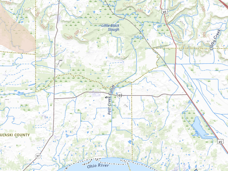 Radar-estimated hail-size map of the storm over Karnak, IL on Jul 8, 2026