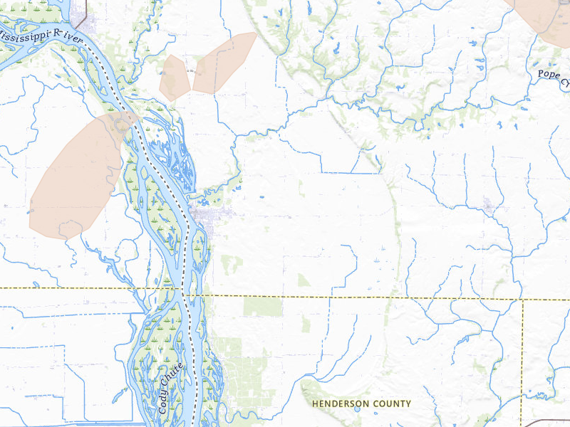 Radar-estimated hail-size map of the storm over Keithsburg, IL on Apr 2, 2026
