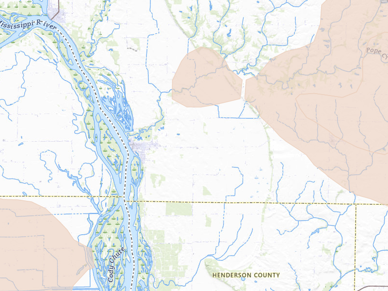 Radar-estimated hail-size map of the storm over Keithsburg, IL on May 4, 2026