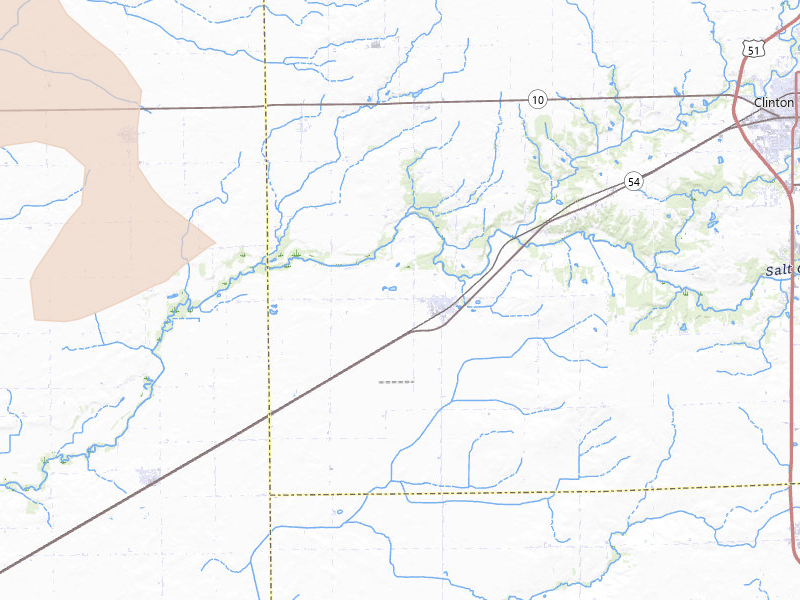 Radar-estimated hail-size map of the storm over Kenney, IL on May 4, 2026