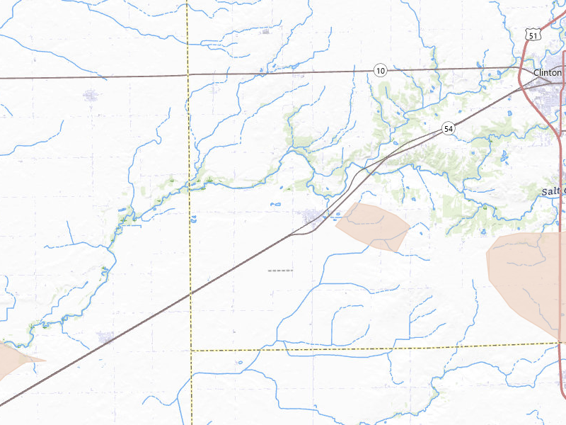 Radar-estimated hail-size map of the storm over Kenney, IL on Jun 17, 2026