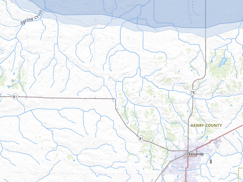 NEXRAD radar-signature map of the hail storm over Kewanee, IL on Aug 11, 2026