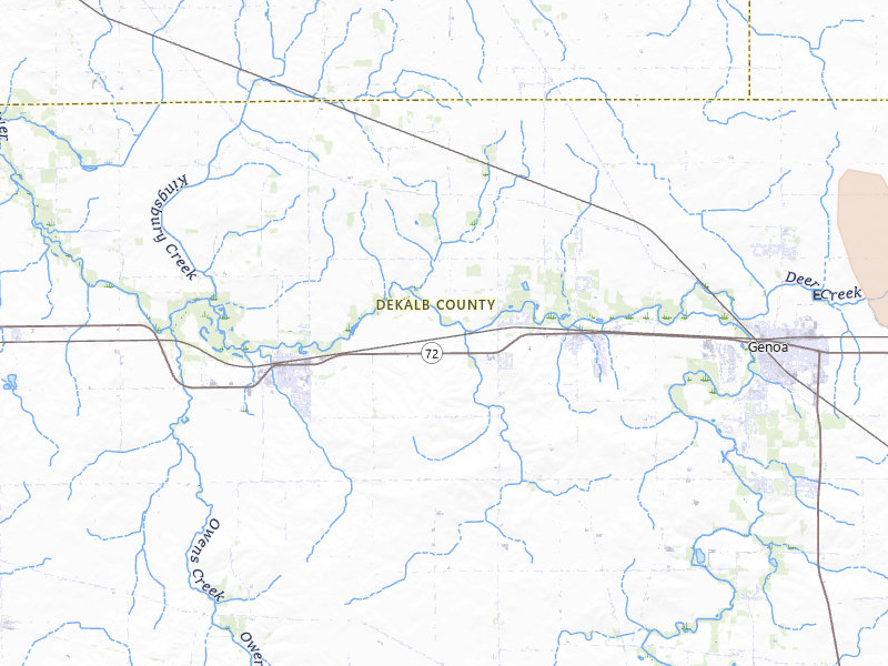 Radar-estimated hail-size map of the storm over Kingston, IL on Jul 27, 2026