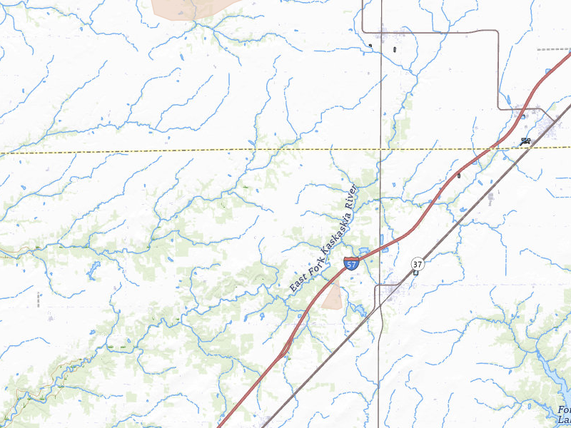 Radar-estimated hail-size map of the storm over Kinmundy, IL