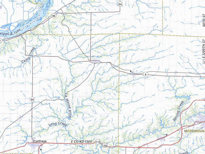 Radar-estimated hail-size map of the storm over La Harpe, IL on Mar 26, 2026