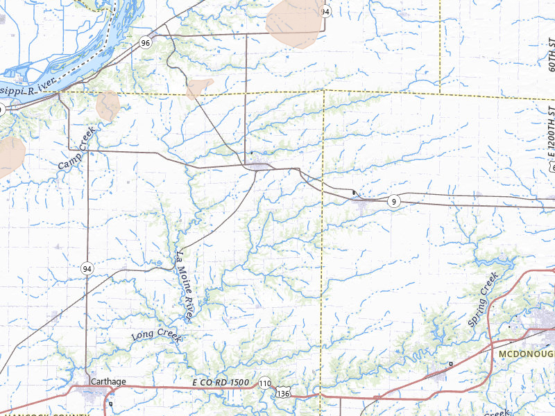 Radar-estimated hail-size map of the storm over La Harpe, IL on Apr 2, 2026