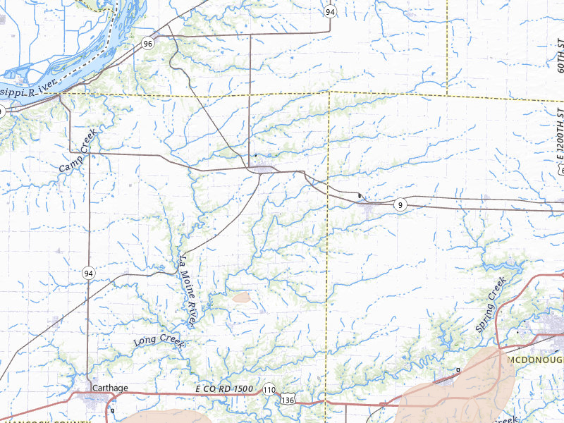 Radar-estimated hail-size map of the storm over La Harpe, IL on Jun 10, 2026