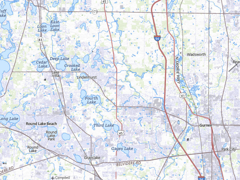 Radar-estimated hail-size map of the storm over Lake Villa, IL on Jul 3, 2026