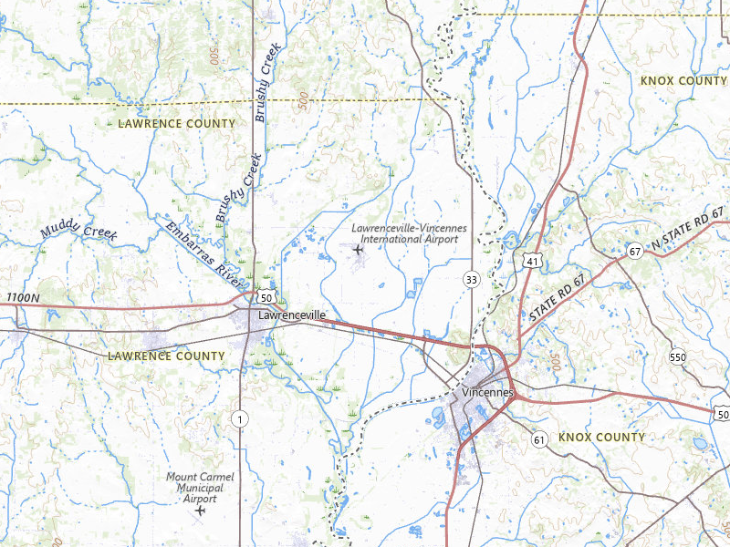 Radar-estimated hail-size map of the storm over Lawrenceville, IL on Jul 9, 2026