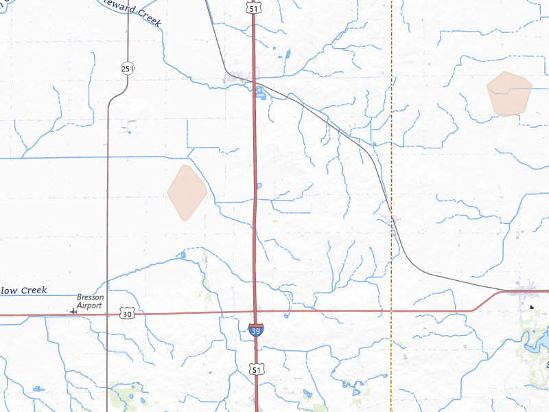 Radar-estimated hail-size map of the storm over Lee, IL on Apr 14, 2026
