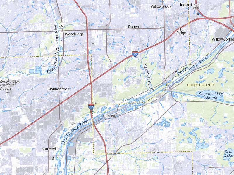 NEXRAD radar-signature map of the hail storm over Lemont, IL on Jul 27, 2026