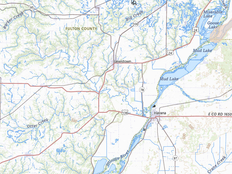 Radar-estimated hail-size map of the storm over Lewistown, IL on Apr 2, 2026