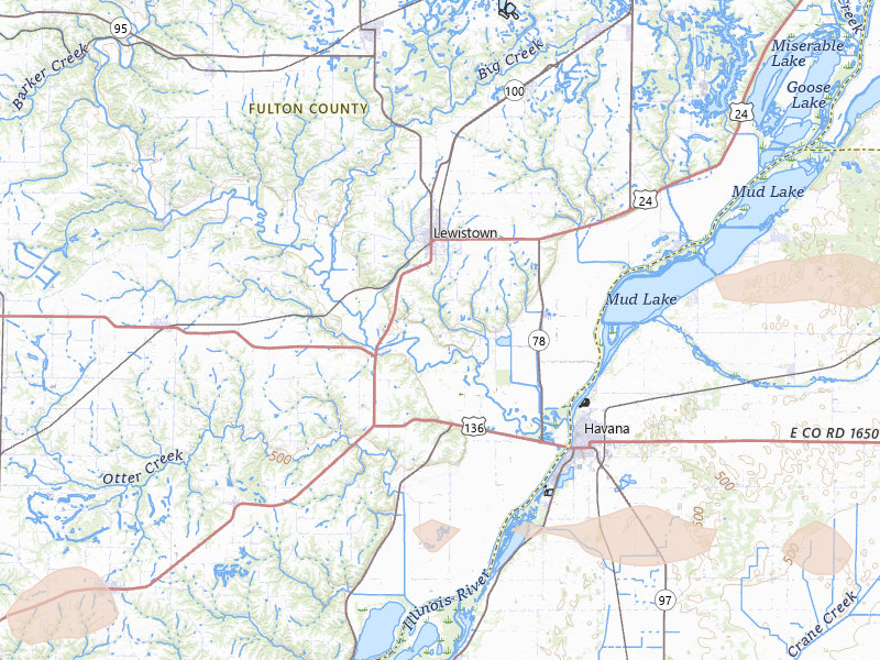 Radar-estimated hail-size map of the storm over Lewistown, IL on Jun 17, 2026