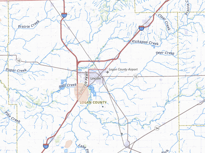 Radar-estimated hail-size map of the storm over Lincoln, IL on Apr 27, 2026