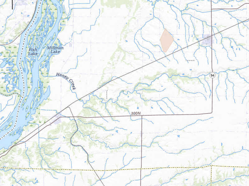 Radar-estimated hail-size map of the storm over Lomax, IL on Aug 13, 2026