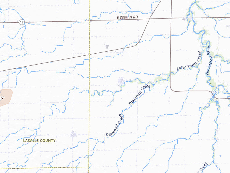 Radar-estimated hail-size map of the storm over Long Point, IL on May 4, 2026