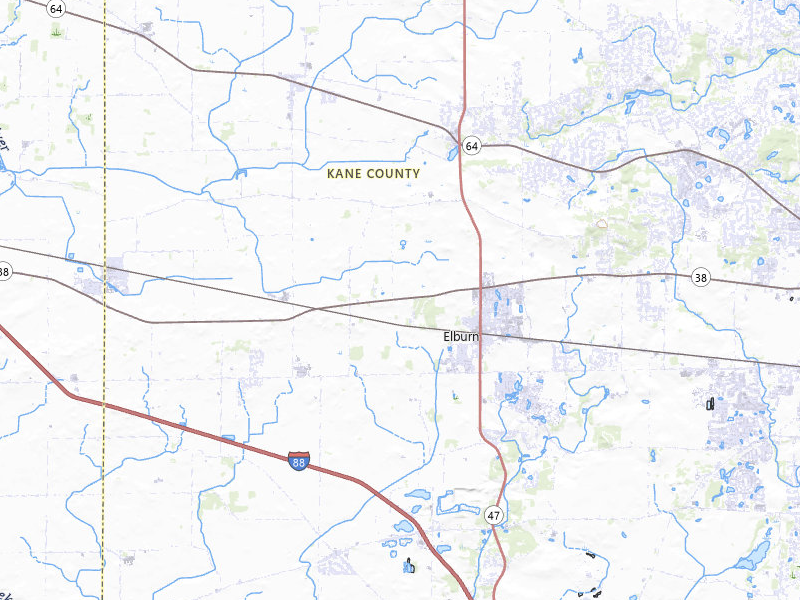 Radar-estimated hail-size map of the storm over Maple Park, IL on Jul 3, 2026