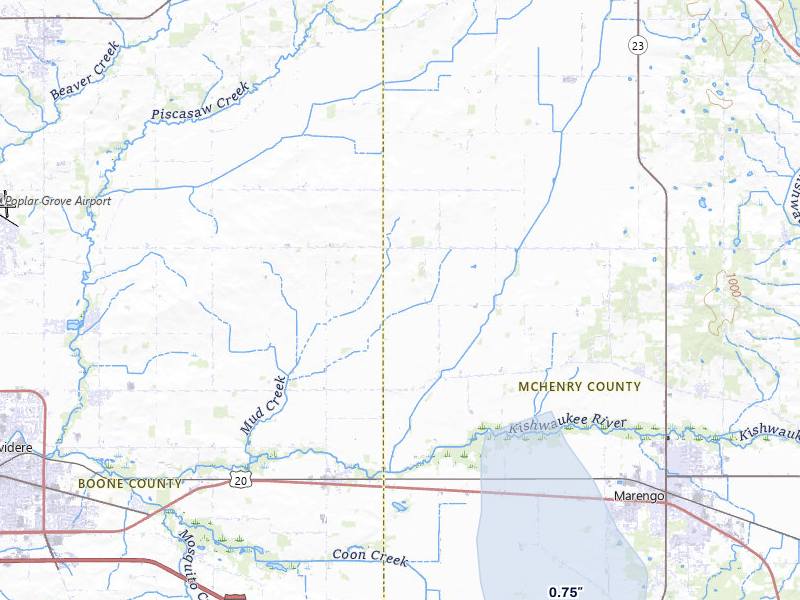 NEXRAD radar-signature map of the hail storm over Marengo, IL on Apr 2, 2026