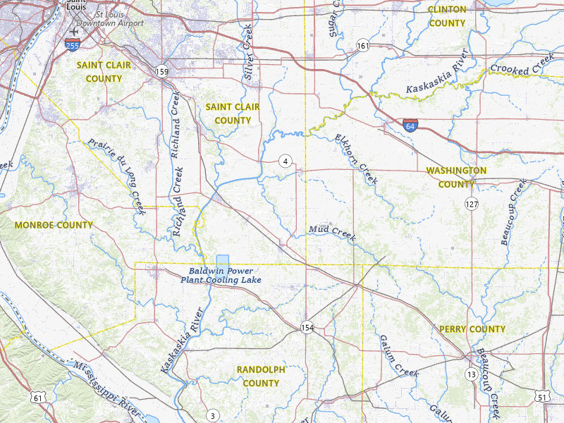 Radar-estimated hail-size map of the storm over Marissa, IL on Mar 4, 2026