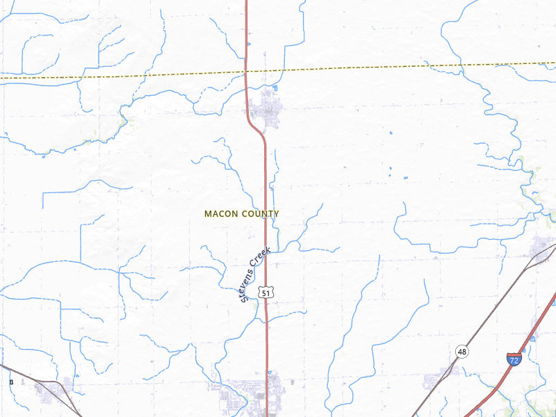 NEXRAD radar-signature map of the hail over Maroa, IL