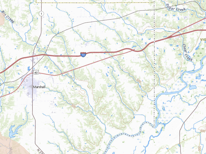 Radar-estimated hail-size map of the storm over Marshall, IL on Apr 27, 2026