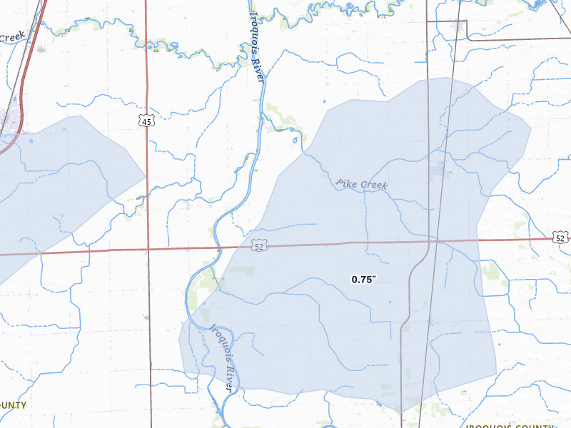 NEXRAD radar-signature map of the hail storm over Martinton, IL on Jun 5, 2026