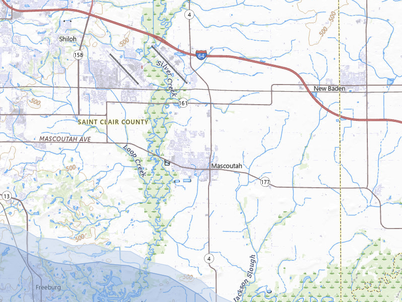 NEXRAD radar-signature map of the hail storm over Mascoutah, IL on May 16, 2026