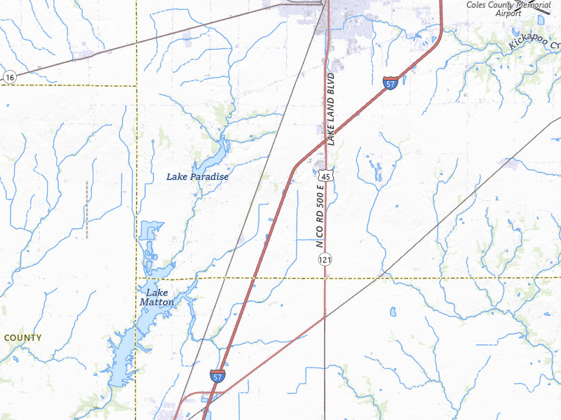 NEXRAD radar-signature map of the hail storm over Mattoon, IL on Jun 9, 2026