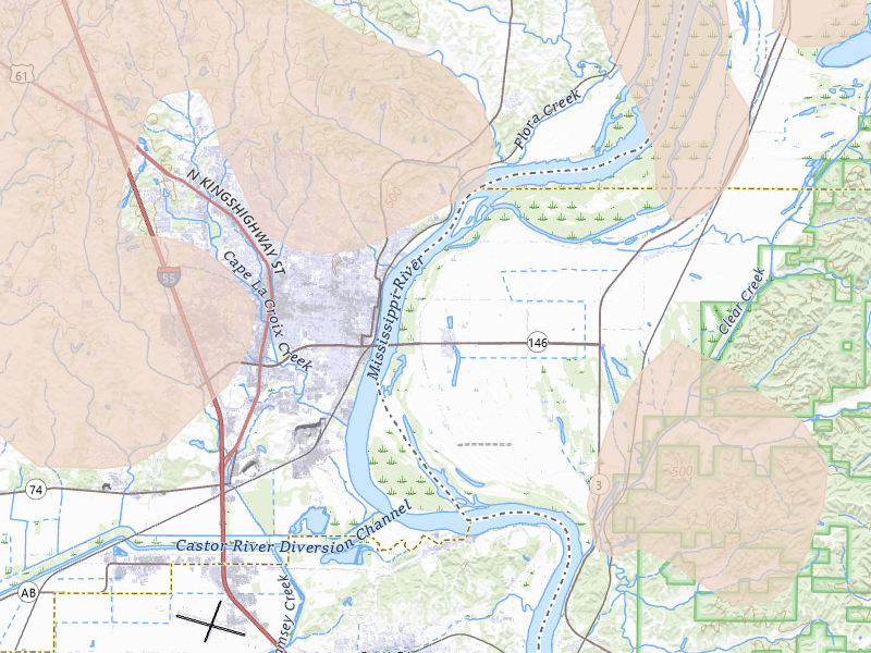 Radar-estimated hail-size map of the storm over Mc Clure, IL on Aug 12, 2026