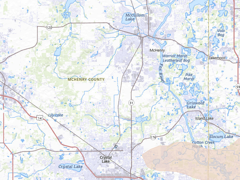 Radar-estimated hail-size map of the storm over Mchenry, IL on Jun 5, 2026