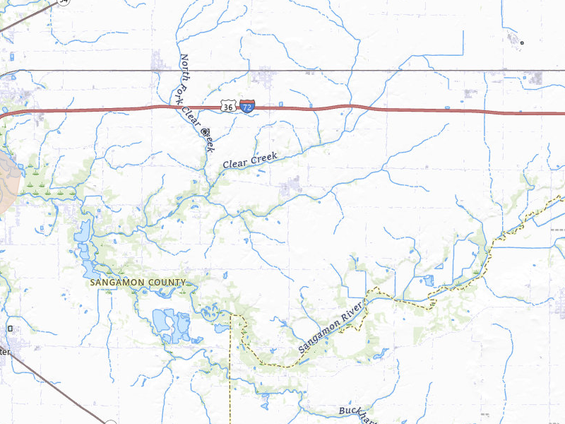 Radar-estimated hail-size map of the storm over Mechanicsburg, IL on Mar 3, 2026