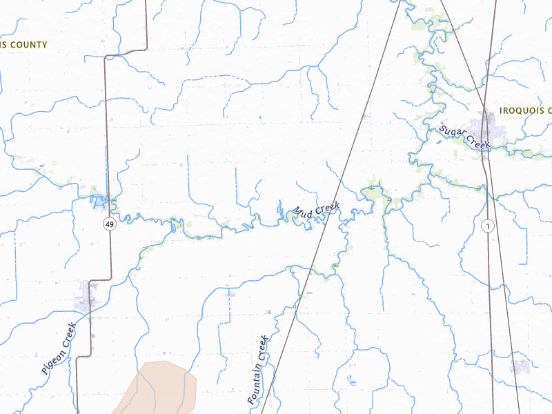 Radar-estimated hail-size map of the storm over Milford, IL on Jul 2, 2026