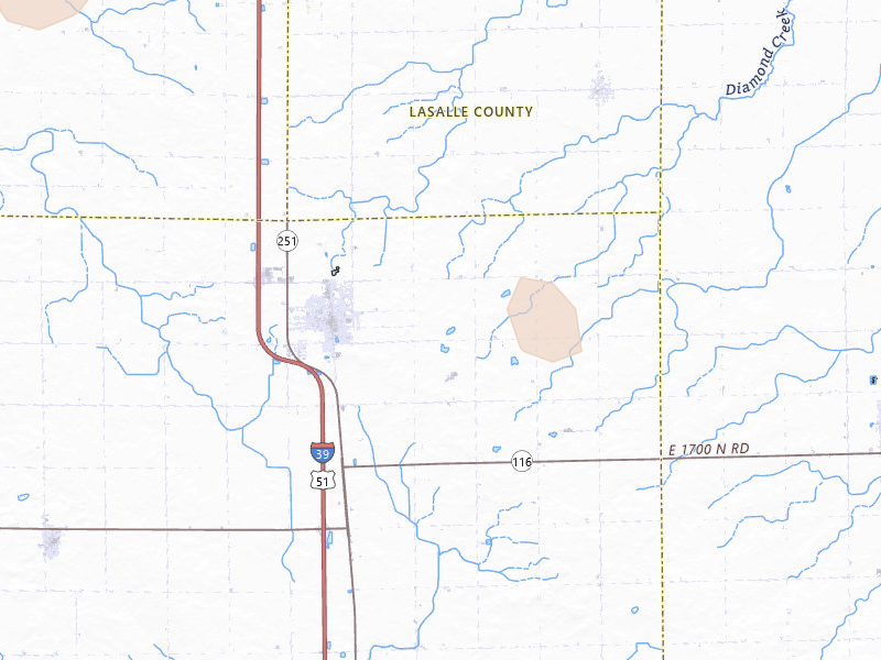 Radar-estimated hail-size map of the storm over Minonk, IL on May 4, 2026