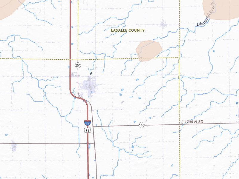 Radar-estimated hail-size map of the storm over Minonk, IL on Jun 11, 2026