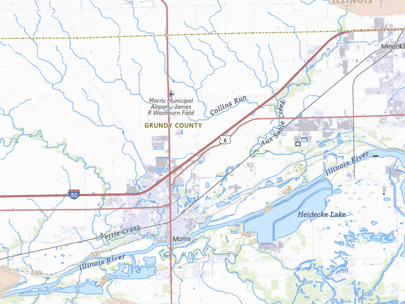Radar-estimated hail-size map of the storm over Morris, IL on Mar 31, 2026