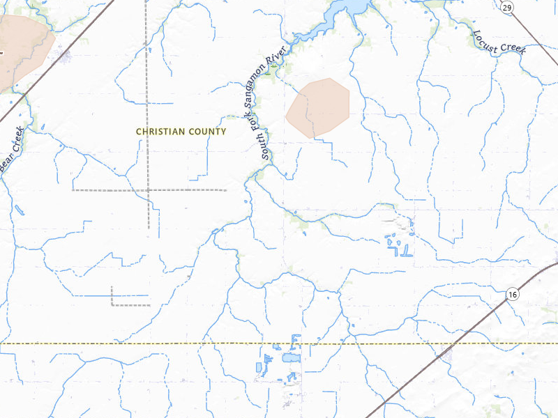 Radar-estimated hail-size map of the storm over Morrisonville, IL on Jul 9, 2026