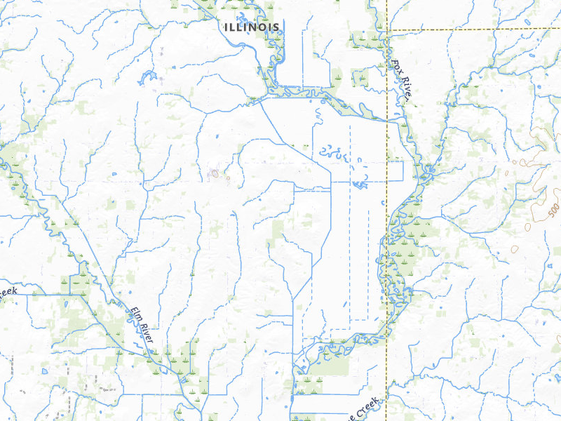 Radar-estimated hail-size map of the storm over Mount Erie, IL on Jul 8, 2026