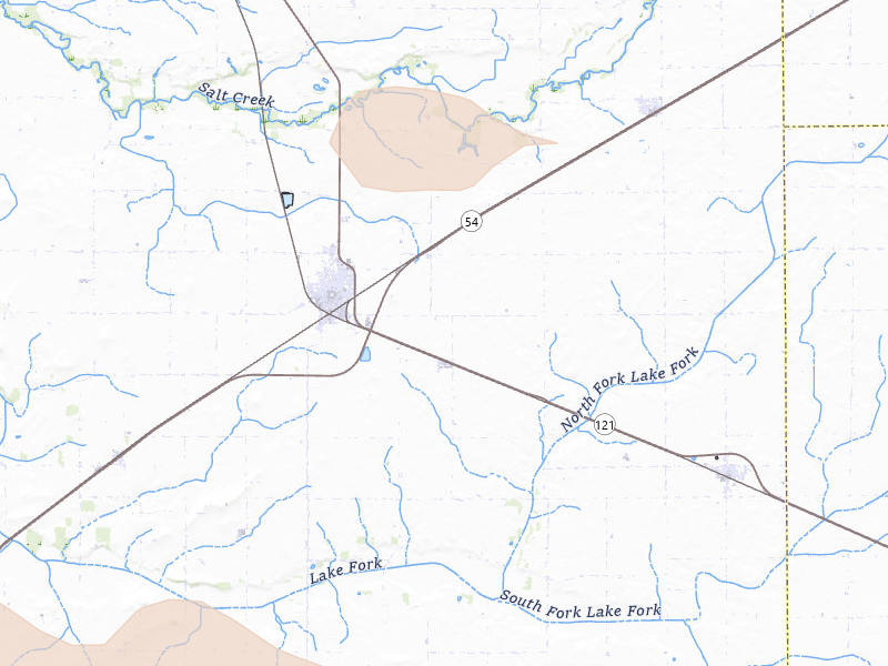 Radar-estimated hail-size map of the storm over Mount Pulaski, IL on Jun 17, 2026