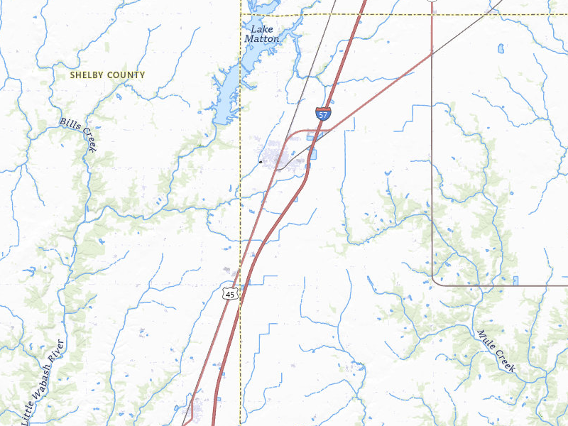 Radar-estimated hail-size map of the storm over Neoga, IL on May 3, 2026
