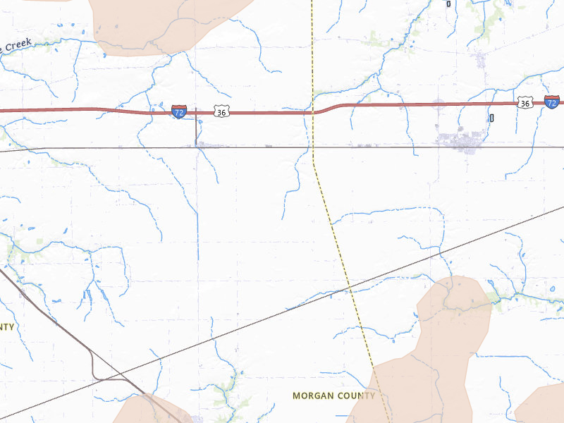 Radar-estimated hail-size map of the storm over New Berlin, IL on Jun 11, 2026