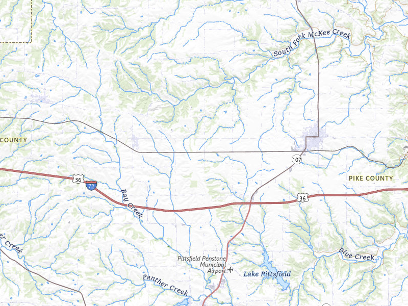Radar-estimated hail-size map of the storm over New Salem, IL on Apr 26, 2026