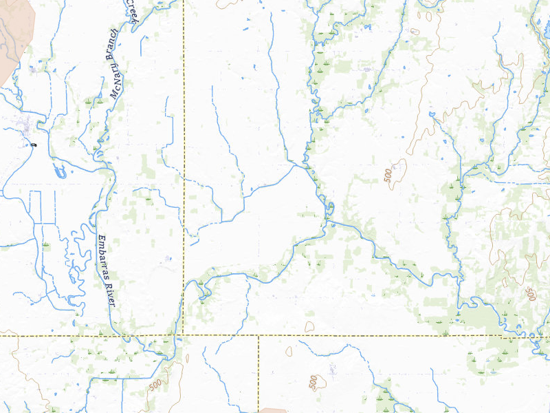 Radar-estimated hail-size map of the storm over Oblong, IL on Apr 27, 2026