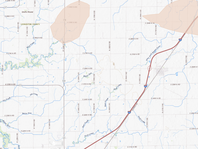 Radar-estimated hail-size map of the storm over Odell, IL