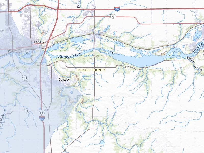 NEXRAD radar-signature map of the hail storm over Oglesby, IL on Apr 2, 2026