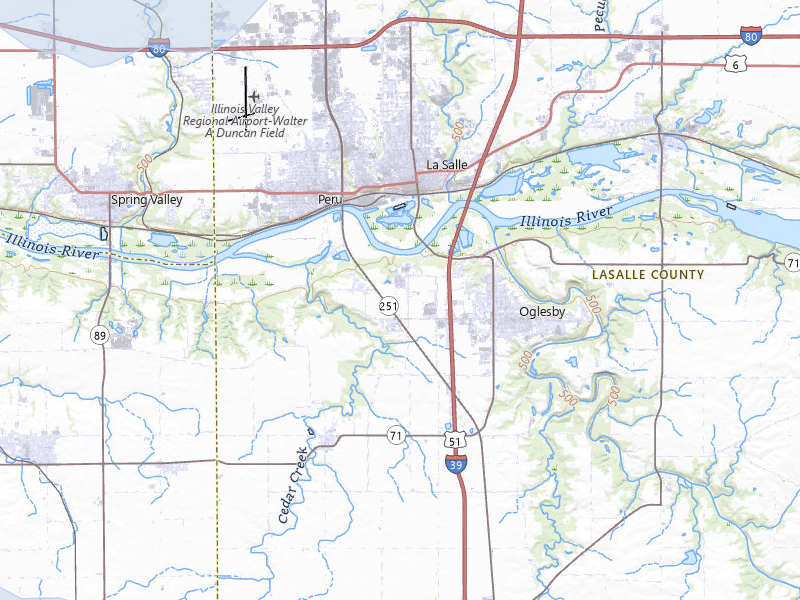NEXRAD radar-signature map of the hail storm over Oglesby, IL on Aug 12, 2026