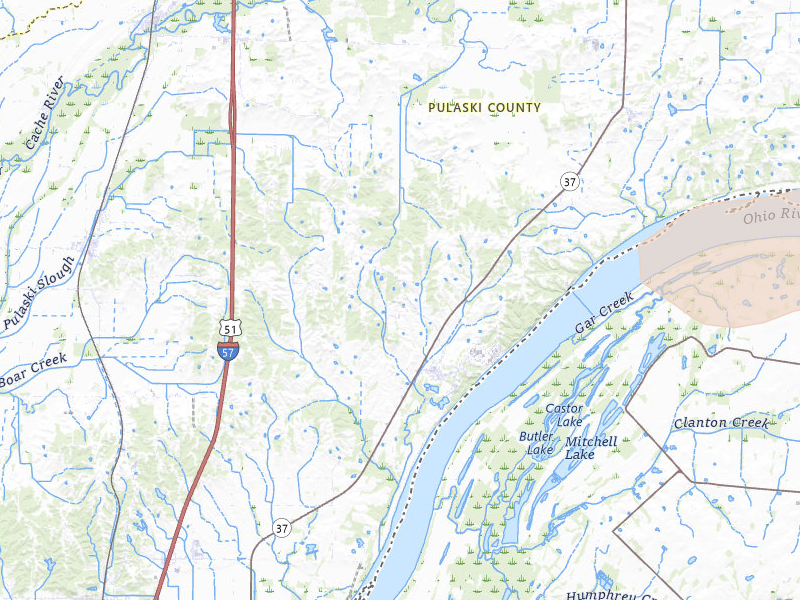 Radar-estimated hail-size map of the storm over Olmsted, IL on Apr 27, 2026