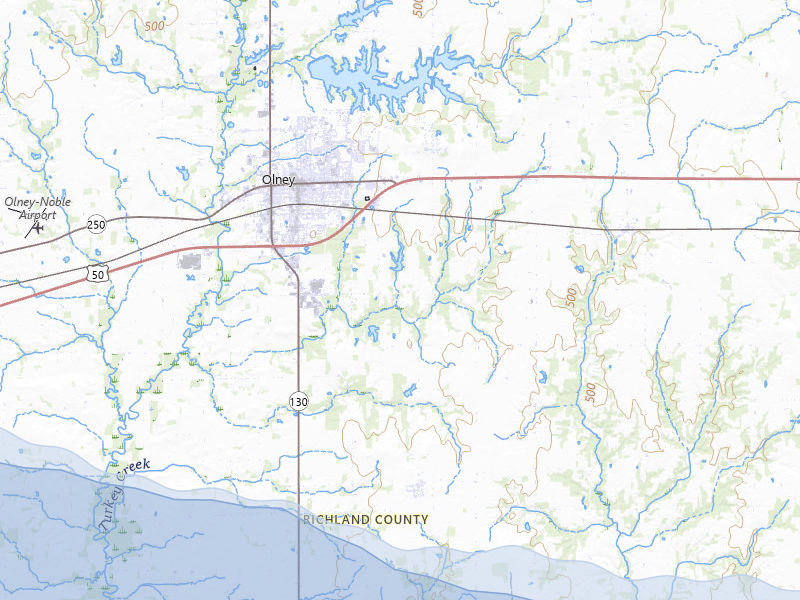 NEXRAD radar-signature map of the hail storm over Olney, IL on Mar 22, 2026